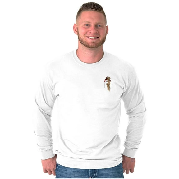 Christmas Santa's Checklist Pocket Long Sleeve TShirt Men Women Brisco Brands S
