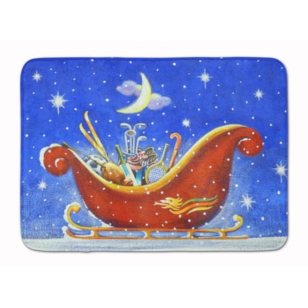 Christmas Santa's Sleigh by Roy Avis Machine Washable Memory Foam Mat