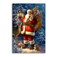 thumbnail image 1 of Christmas Santa with Deer Wall Art Picture Painting Poster Canvas Print Posters Artworks Bedroom Living Room Decor 16x24inch(40x60cm), 1 of 6