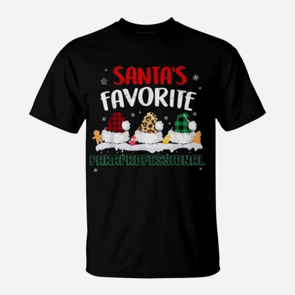 Christmas Santas Favorite Paraprofessional TShirt