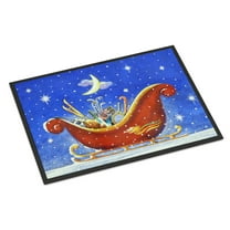 Christmas Santas Sleigh by Roy Avis Doormat 24x36