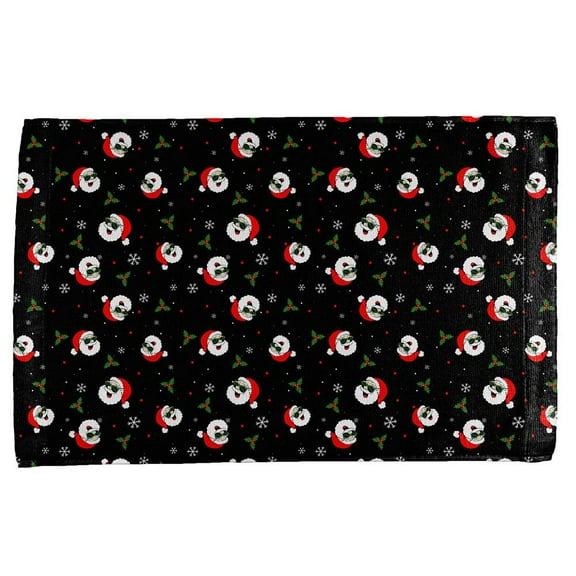 Christmas Santas in Sunglasses Pattern All Over Hand Towel