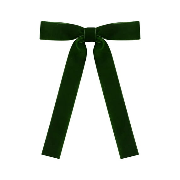 Christmas Satin Bows Decor Hair Clip Ribbon Accessories Velvet Christmas Tree Bow Decoration for Holiday Home Party Decor 16Pcs (Green)