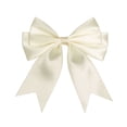thumbnail image 1 of Christmas Satin Ribbon Bow, 4.3x4.7 Inch Large Pre-Tied Dovetail Bow for Xmas Tree Gift Wrapping Champagne Bottle Treat Bag DIY Craft Decor Wedding Bridal Shower Birthday Party 1Pc,Beige, 1 of 6