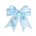 thumbnail image 1 of Christmas Satin Ribbon Bow, 4.3x4.7 Inch Large Pre-Tied Dovetail Bow for Xmas Tree Gift Wrapping Champagne Bottle Treat Bag DIY Craft Decor Wedding Bridal Shower Birthday Party 1Pc,Light Blue, 1 of 6