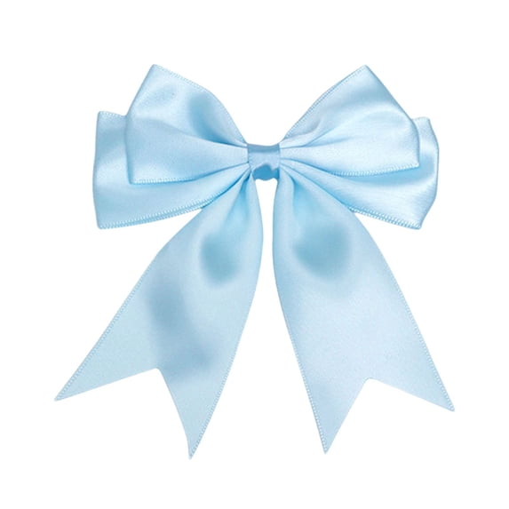 Christmas Satin Ribbon Bow, 4.3x4.7 Inch Large Pre-Tied Dovetail Bow for Xmas Tree Gift Wrapping Champagne Bottle Treat Bag DIY Craft Decor Wedding Bridal Shower Birthday Party 1Pc,Light Blue