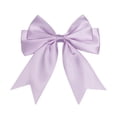 thumbnail image 1 of Christmas Satin Ribbon Bow, 4.3x4.7 Inch Large Pre-Tied Dovetail Bow for Xmas Tree Gift Wrapping Champagne Bottle Treat Bag DIY Craft Decor Wedding Bridal Shower Birthday Party 1Pc,Lavender, 1 of 6