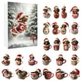 Christmas Sausage Dog Advent Calendar 2024 Kids,2D Christmas Sausage Dog Home Ornaments 2024