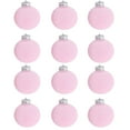 thumbnail image 1 of Hvmvliv Christmas Tree Ornaments (12pcs-8cm) Velvet Christmas Balls Ornament Flocked Christmas Tree Ball Decorations Shatterproof Xmas Decorative Hanging Ornaments Christmas Decoration Pink, 1 of 2