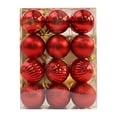 thumbnail image 1 of Hvmvliv Christmas Tree Ornaments (24pcs-5cm) Gifts Boxed Christmas Ball Plastic Shatterproof Electroplated Christmas Tree Decoration Tree Hanging Balls Christmas Decoration Pendant Red, 1 of 3