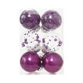 thumbnail image 1 of Hvmvliv Christmas Tree Ornaments (6pcs-6cm) Christmas Balls Ornament Christmas Tree Hanging Balls Decorations Tree Ball Bauble Plastic Shatterproof Party Ornament Christmas Decor Purple, 1 of 3