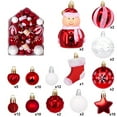 thumbnail image 1 of Hvmvliv Christmas Tree Ornaments(72pc) Christmas Balls Ornaments Shaped Electroplate Plastic Shatterproof Balls Christmas Balls Hanging Decorations Xmas Tree Hanging Decorations Set, 1 of 8
