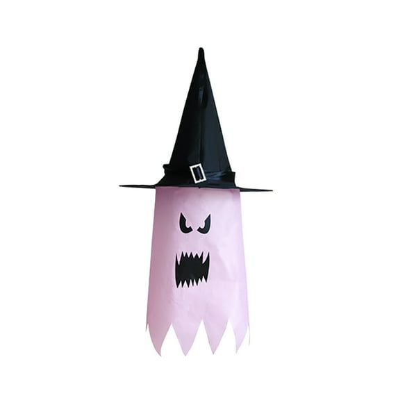 Christmas Saving Clearance! Sruiluo Halloween Decoration Hat Color Glowing Witch Hat Venue Layout Props Skirt Witch Gift for Halloween Party Indoor Outdoor Garden Lawn Decor, Pink