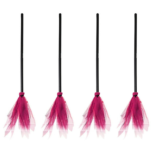 Christmas Saving Clearance! Sruiluo Halloween Decorations Witch Flying Broomstick Decor Halloween Element Dress Up Props Gift for Halloween Party Indoor Outdoor Garden Lawn Decor, Pink