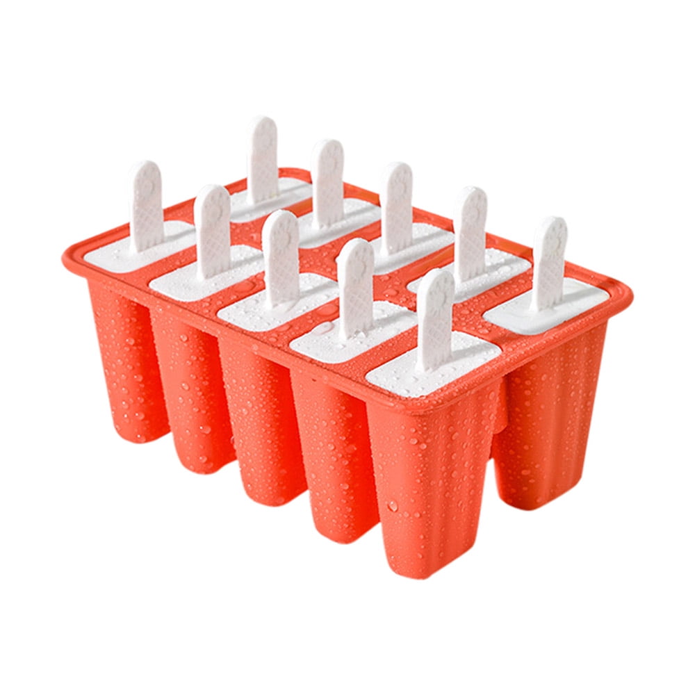 Ecoberi Reusable DIY Popsicle Molds, Ice Pop Molds, BPA Free Silicone, Set of 10 Multi