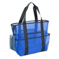 thumbnail image 1 of Christmas Saving Clearance! Sruiluo Portable Tote Bag Mesh Beach Bag Sanitary Bag Toy Storage Bag Makeup Bag Toiletry and Cosmetic Handbag for Beach, Shopping, Vacation Essentials, Blue, 1 of 8