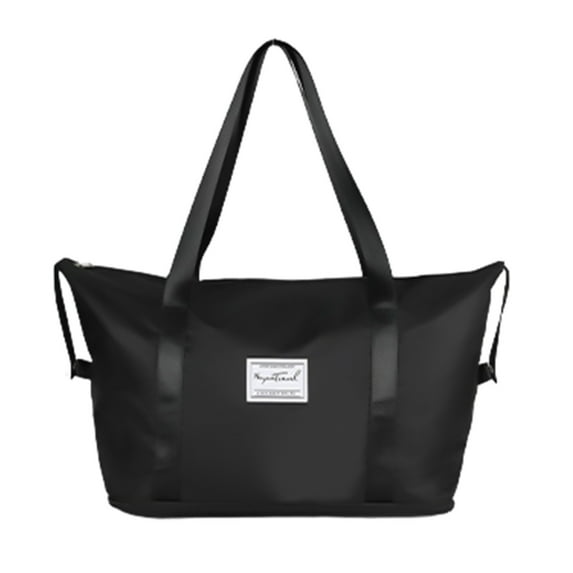 Christmas Saving Clearance! UHUYA Large Travel Tote Bag, Expandable Gym Tote Bag, Carry On Overnight Bags for Women with Trolley Sleeve Wet Pocket, travel Duffel BagsTravel, Black