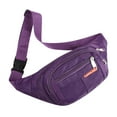 thumbnail image 1 of Christmas Saving Clearance! UHUYA Men Canvas Sports Waist Bag Casual Fashion Large Capacity Storage Waist Bag, Purple, 1 of 3