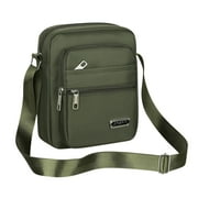 Christmas Saving Clearance! UHUYA Six Layer Zipper Single Shoulder Messenger Bag Business Bag Wallet, Army Green