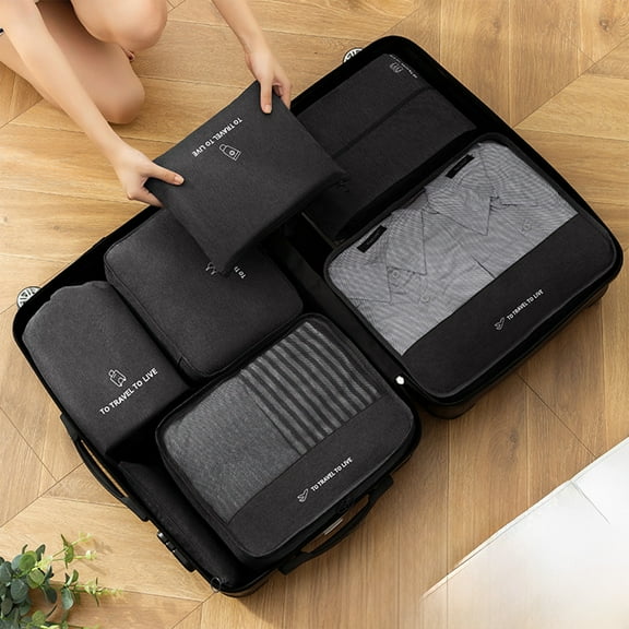 Christmas Savings 2024! Rvasteizo Organazation and Storage, New Travel Organizer Bag Seven Sets Of Clothes Shoes Storage Bag Suitcase Classification And Organization Of Storage Bags