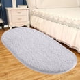 thumbnail image 1 of Christmas Savings! Caoblia Rugs for Bedroom Oval Non-Slip Solid Color Fluffy Area Rug for Living Room Bedroom Dining Room Hallway Office Kitchen Entryway Non-Shedding & Easy Care Rug, 1 of 8