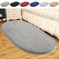 thumbnail image 1 of Christmas Savings! Caoblia Rugs for Bedroom Oval Non-Slip Solid Color Fluffy Area Rug for Living Room Bedroom Dining Room Hallway Office Kitchen Entryway Non-Shedding & Easy Care Rug, 1 of 8
