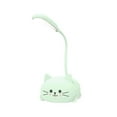 thumbnail image 1 of Cbcbtwo Desk Lamp, Adjustable Goose Neck LED Table Lamp, Eye-Protecting Reading Lamp, with Cute Kawaii Cartoon Cat Base, USB Charging, Desk Lamp for Home Office Bedroom (Blue), 1 of 5