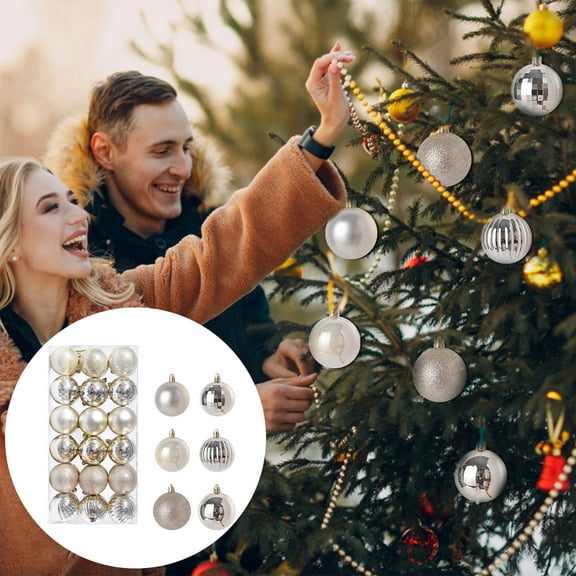 Christmas Savings Clearance 2023! Loopsun Christmas decorations for Home,36PCS Christmas Xmas Tree Ball Bauble Hanging Home Party Ornament Decor 6CM