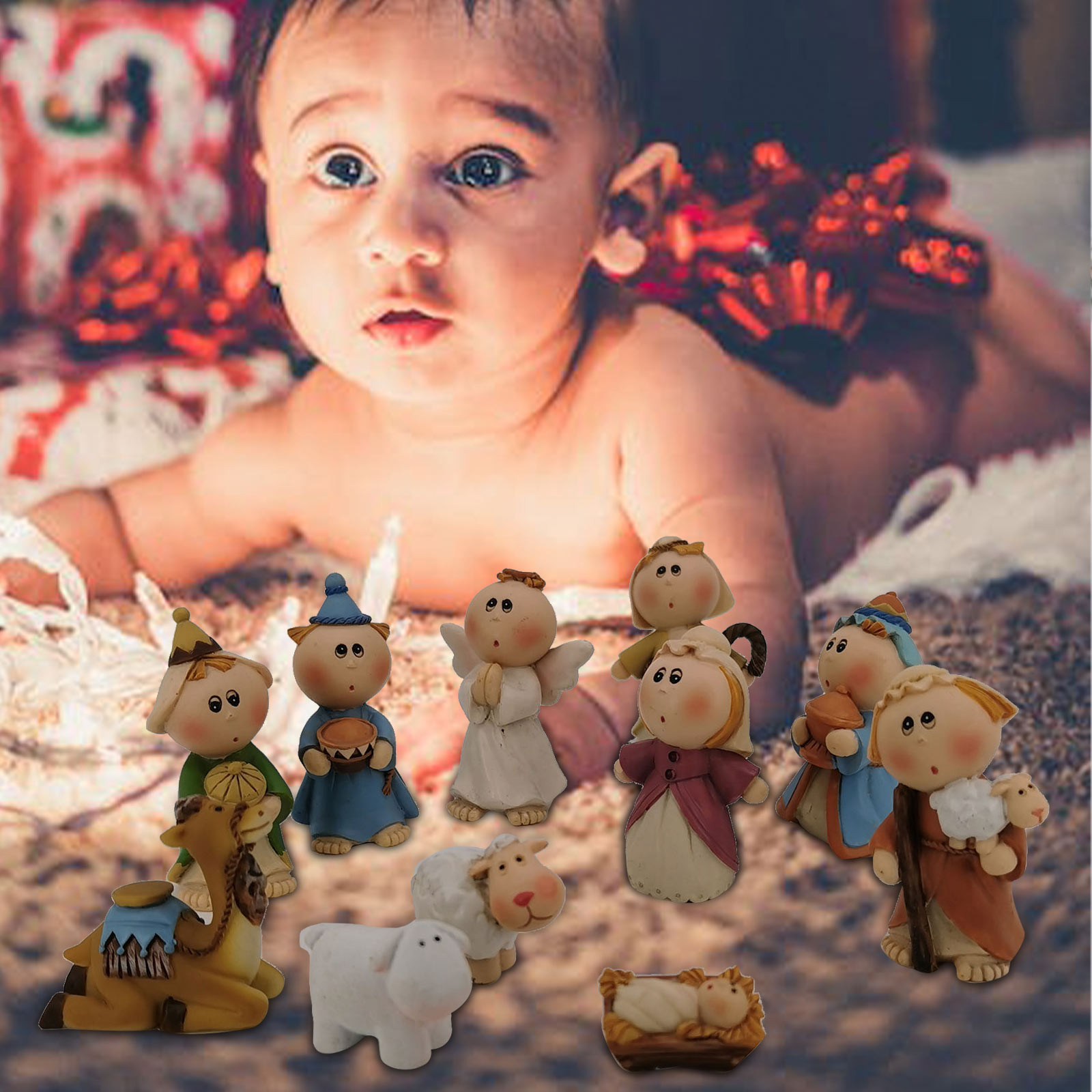 Christmas Savings Clearance 2023! WJSXC NEW Nativity Scene Figurine Set