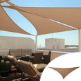 thumbnail image 1 of Christmas Savings Clearance! Cbcbtwo Sun Shade Sail, 8'2" x 8'2" x 8'2" Triangle Canopy Sun Shade Sail, UV Block Beige Sunshade for Patio Backyard Lawn Garden Swimming Pools Outdoor Activities, 1 of 5