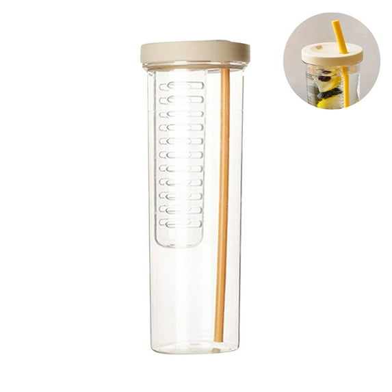 Christmas SAVlNGS C1earance! Cbcbtwo Water Bottles, 24oz BPA Free Drinking Water Bottle with Filter and Straw, Transparent Leak Proof Portable, for College School Supplies Travel Gym