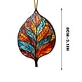thumbnail image 1 of PRETXORVE Acrylic Flat Printing Leaves Christmas Decorations Christmas Tree Decorations Hanging Pendants, 1 of 5