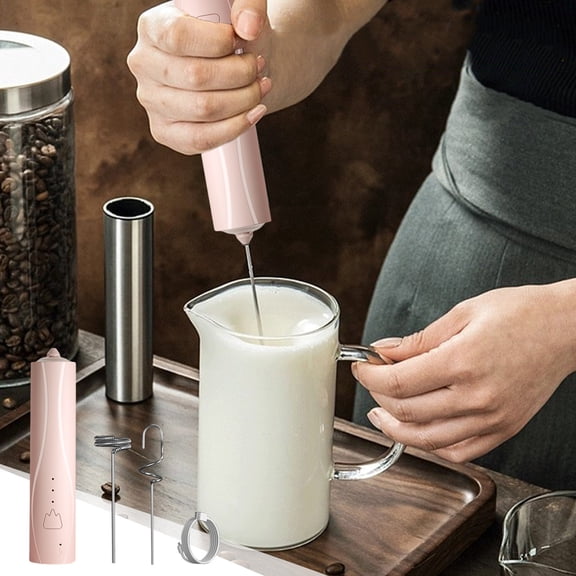 TUOBARR Milk Frother For Coffee , Coffee Frother Handheld Foam Maker , Electric Whisk Drink Mini Foamer For Cappuccino, Frappe, Matcha, Hot Chocolate