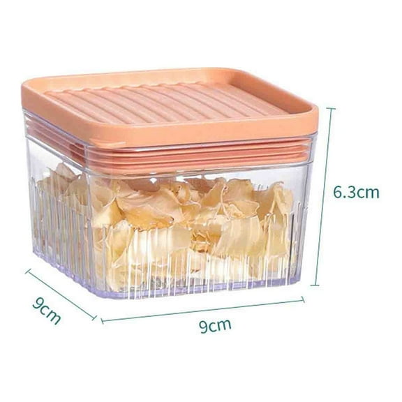 Christmas Savings Clearance! Uhuya Food Storage Containers Sealed Storage Tank for Cereals Large Storage Box Kitchen Food Storage Dry Fruit Tea Sealed Tank 300ml, Orange