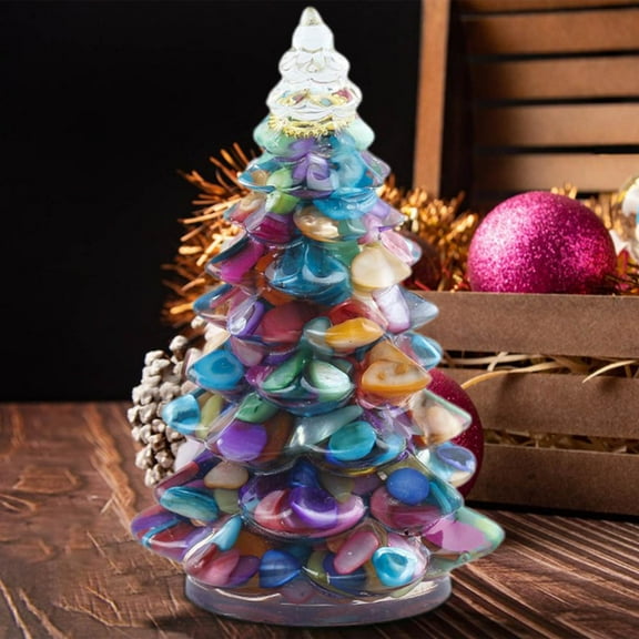 VWRXBZ Resin Christmas Tree Home Mini Decoration Christmas Tabletop Ornaments Ornaments Ornaments