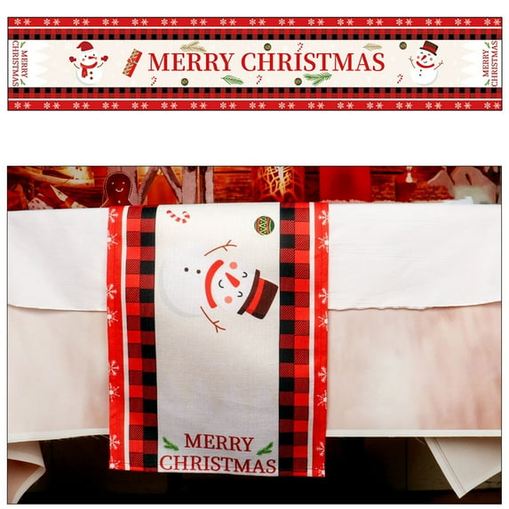 Christmas Savings! Dvkptbk Christmas Home Decor Supplies Cotton Linen Table Runners Creative Christmas Tablecloths 71inch for Christmas Gift