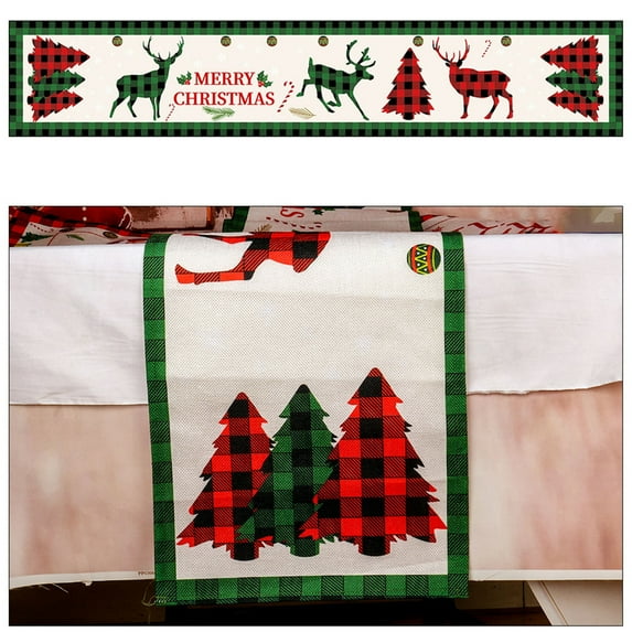 Christmas Savings! Dvkptbk Christmas Home Decor Supplies Cotton Linen Table Runners Creative Christmas Tablecloths 71inch for Christmas Gift
