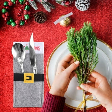 Christmas Savings! Dvkptbk Decoration Creative Home Party Fork Set Hat Storage Tool Christmas Bag