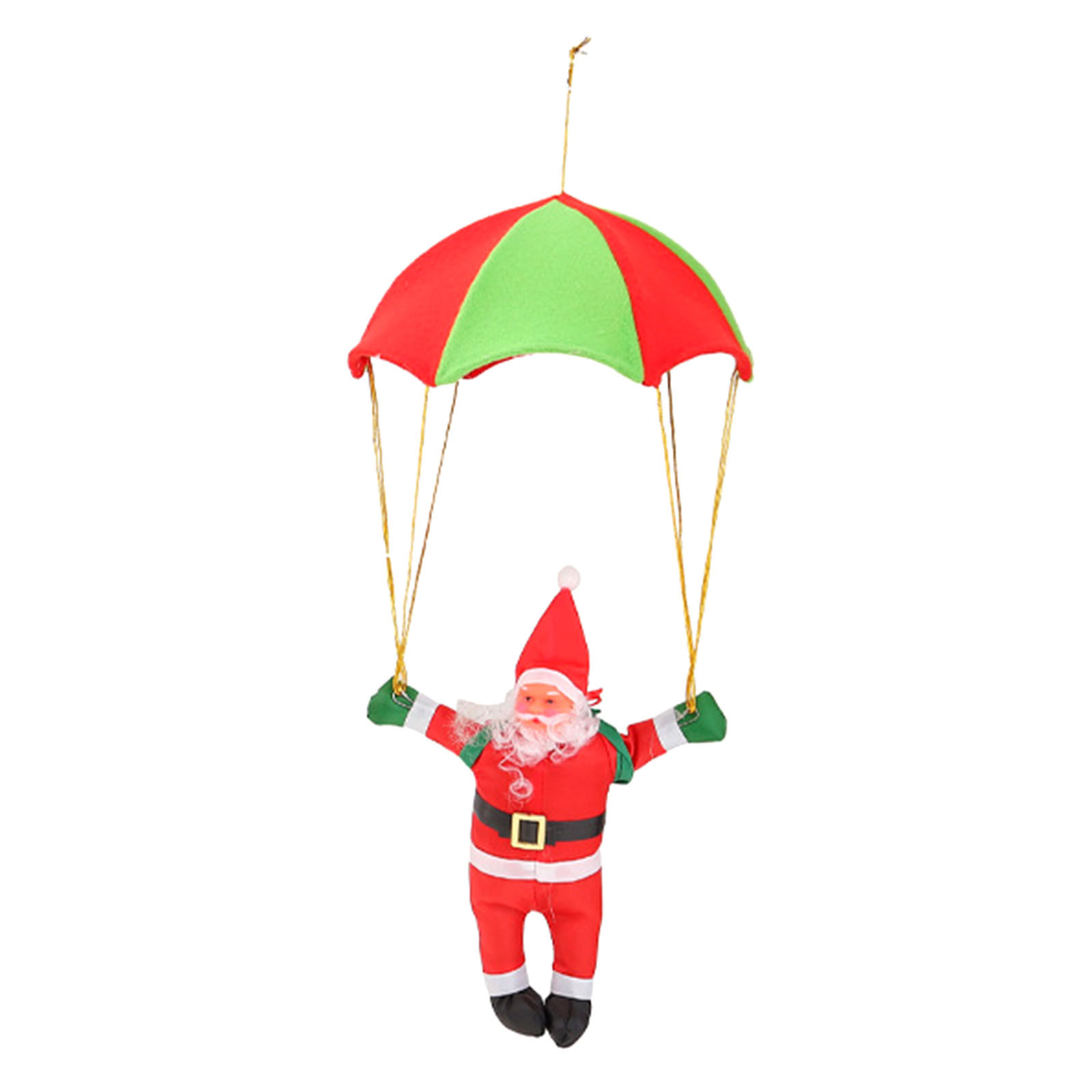 Cape Shore Decorazione Natalizia Santa Claus Con Palma, Ornamento Tropicale, Poliresina Dipinta A Mano, 5x3 Cm