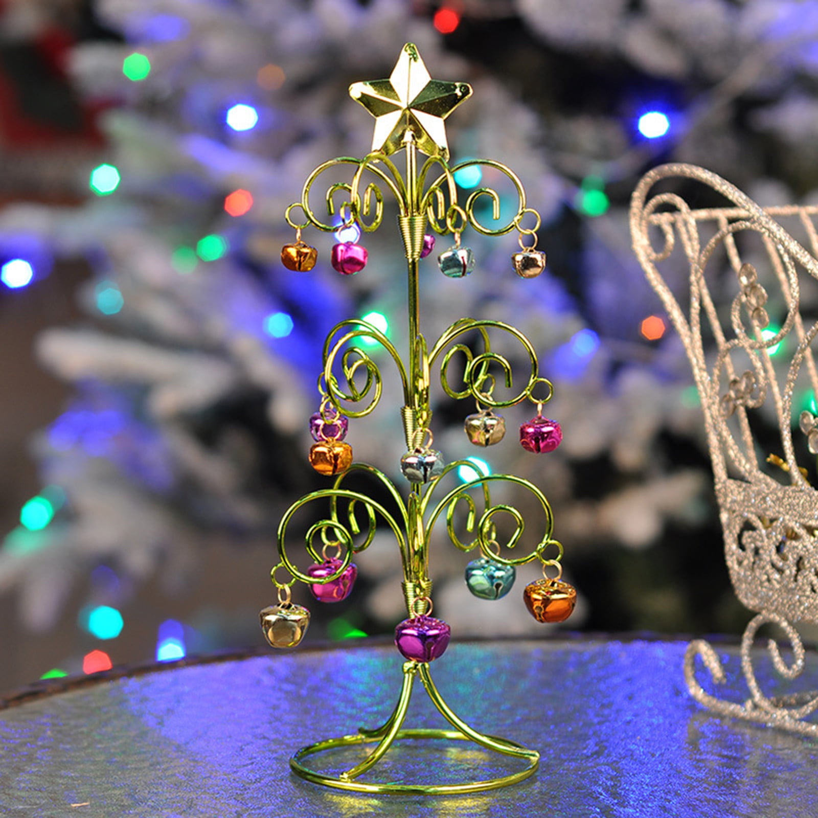 Christmas Savings! Dvkptbk Tabletop Metal Christmas Tree Wrought Iron