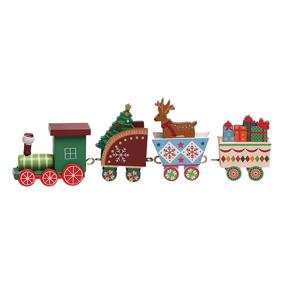 Christmas Savings! Dvkptbk Wooden Four-section Train