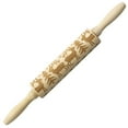 thumbnail image 1 of Christmas Savings! Dvkptbk Wooden Rolling Pin Christmas Elk Printed Wooden Carved Embossed Cookie Stick, 1 of 1