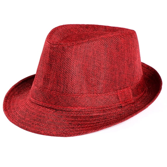 EINCcm Panama Fedora Hat, Sun Hats Straw Fedora Hat for Women Man, Vintage Wide Brim Summer Casual Hat Solid Color Foldable for Outdoor Travel Vacation Beach Fishing Hiking