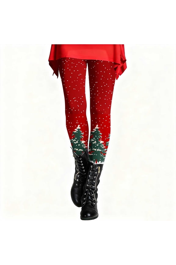 Women's Ugly Christmas Leggings 3D Print Christmas Costume Leggings High Waisted Workout Yoga Leggings Holiday Xmas Tights Pants