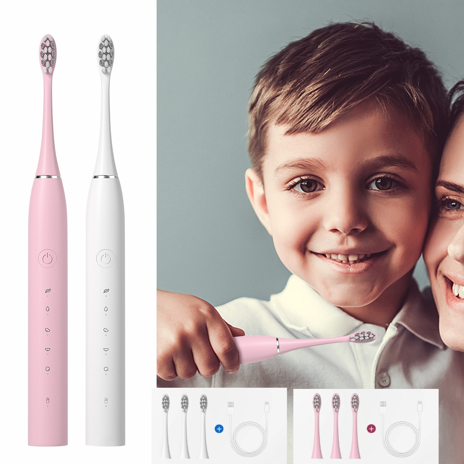 Christmas Savings! QTOCIO Cleaning Tools, Electric Toothbrush, Electric