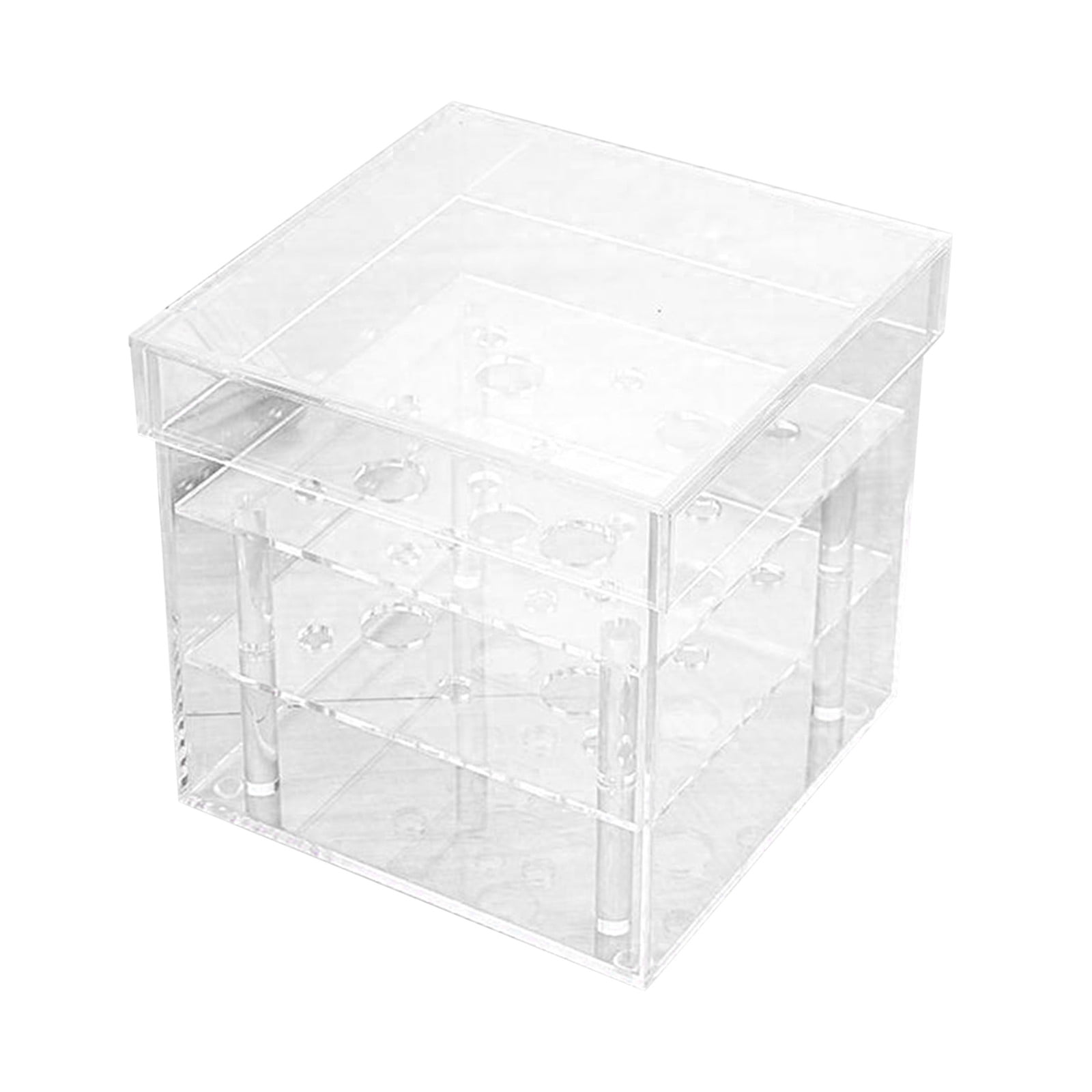 QTOCIO Home Decor, Low Floral Vases, Rectangle Acrylic Vase Acrylic