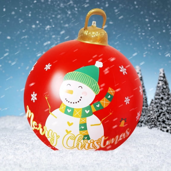 Christmas Savings! SHENGXINY Outdoor Christmas Inflatable Decorated Ball Clearance 60CM Outdoor Christmas Inflatable Decorated Ball Giant Christmas Inflatable Ball Christmas Tree Decorations C