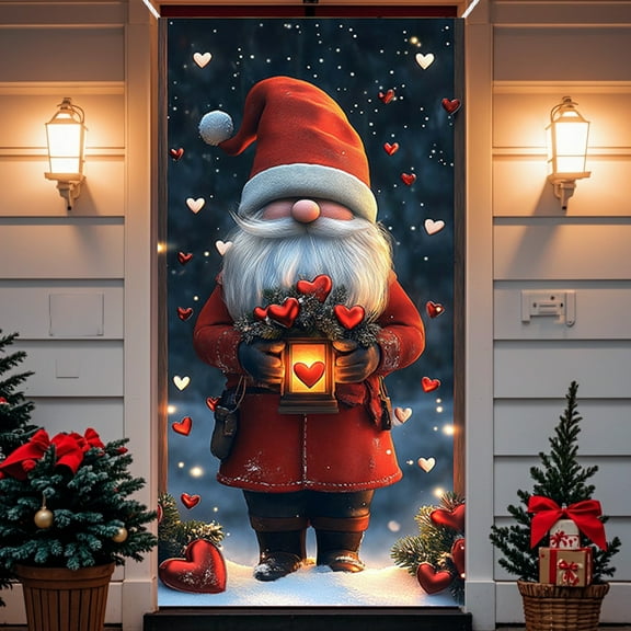 ChristmasYZEGDCH Christmas Door Covers, Christmas Fabric Front Door Banner, Perfect for Merry Christmas Party Supplies and Holiday Cheer, Christmas Gifts Today's