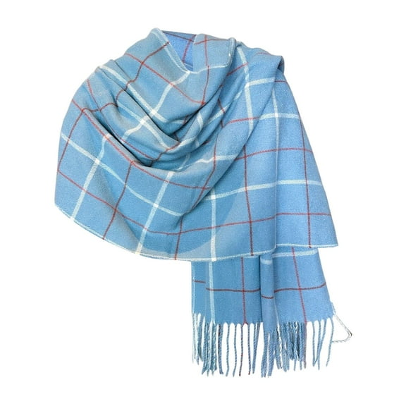 Christmas Scarf Winter Scarf For Women Winter Autumn Retro Plaid Checkered Scarf For Soft Warm Thickened Fringe Shawl Neck Wrap Fashion
