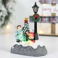 thumbnail image 1 of Modern Christmas Village Houses Set, Miniature Tabletop Decorations with Snowman Figurines, 1 of 6